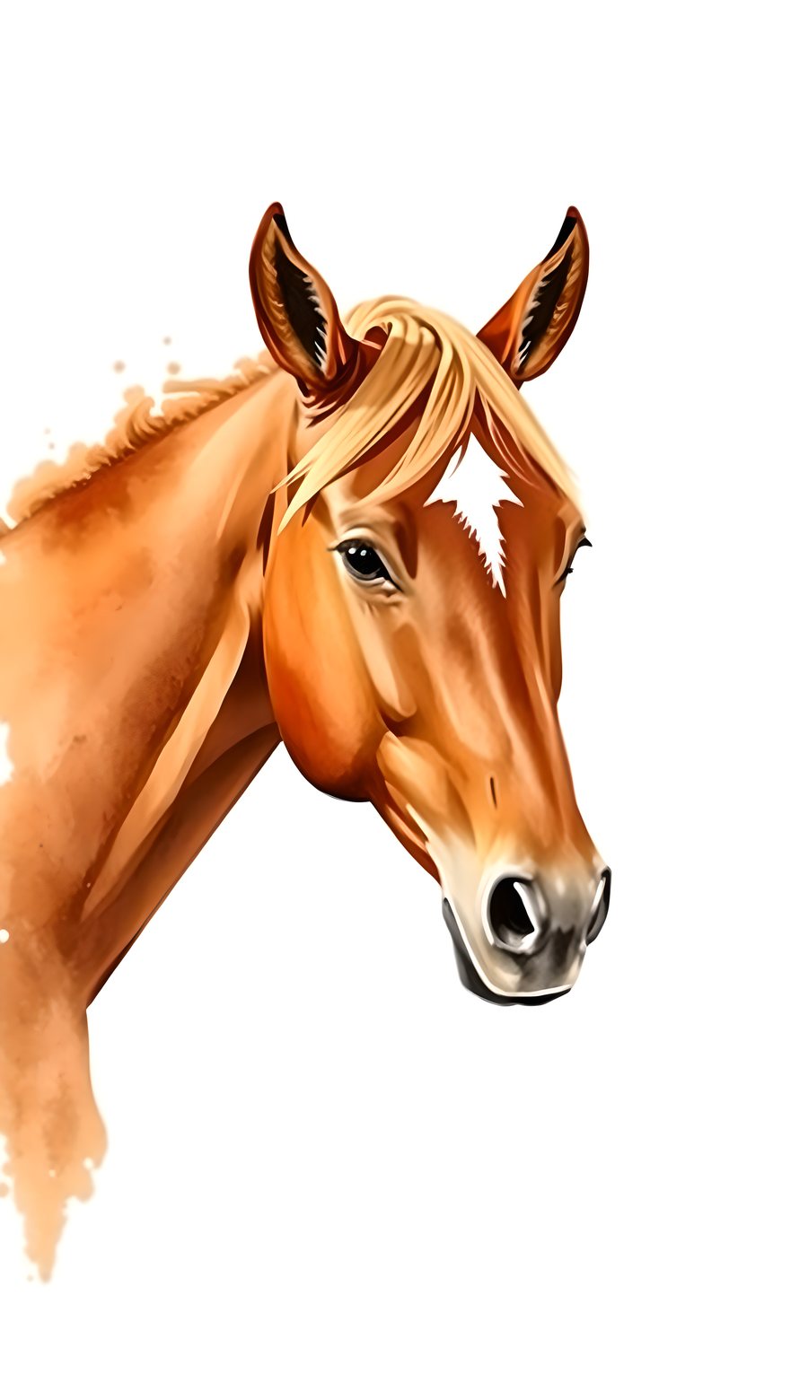 Bay Mare Watercolor